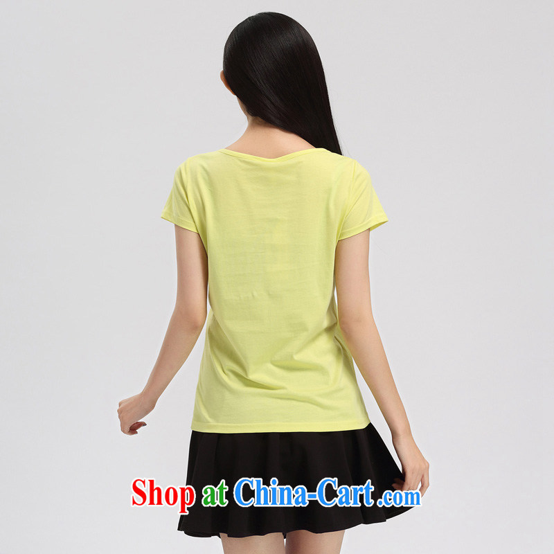 Water by 2015 spring and summer, the Korean version of the greater code female thick mm video thin-T-shirt cotton short-sleeved S CB 15 autumn 4612 Hong Kong Wong XXL, represented by water (SHUIMIAO), shopping on the Internet