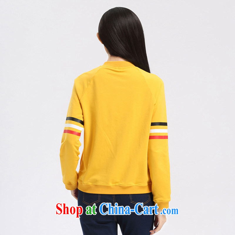 Water with Korean thick sister 200 uniforms larger leisure jacket girls cardigan spring baseball uniform S CJ 15 4423 orange XL, water itself (SHUIMIAO), shopping on the Internet