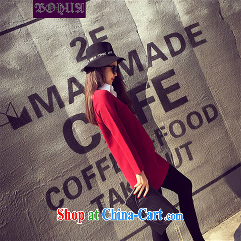 Feng Lin Guo 2015 winter clothes new and indeed XL T shirts thick sister leave two warm solid T-shirt large red code L, Feng Lin, Fenglianguo), online shopping