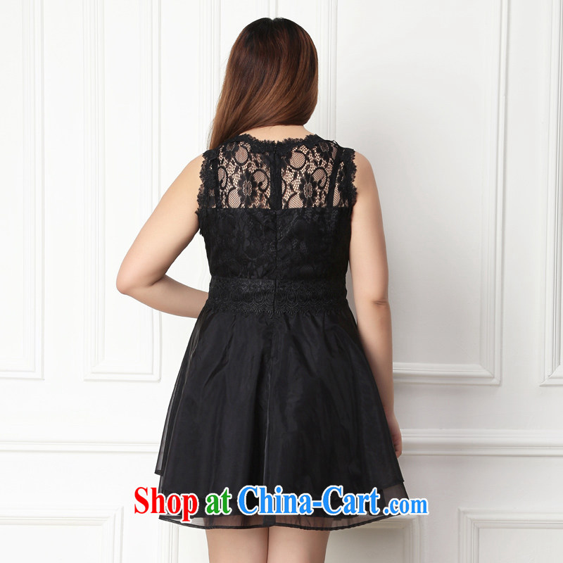 Picking a major, female 2015 spring and summer new centers in Europe and America MM stylish lace graphics thin style European root yarn strap dresses dress Q 957 black 5 XL, the multi-po, Miss CHOY So-yuk (CAIDOBLE), online shopping