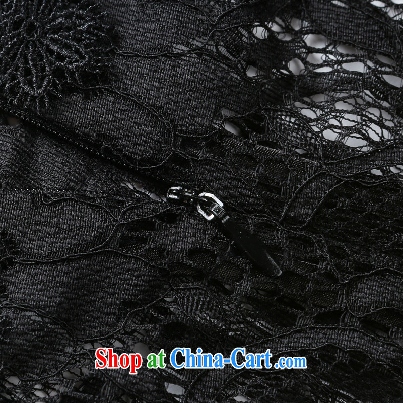 Picking a major, female 2015 spring and summer new centers in Europe and America MM stylish lace graphics thin style European root yarn strap dresses dress Q 957 black 5 XL, the multi-po, Miss CHOY So-yuk (CAIDOBLE), online shopping