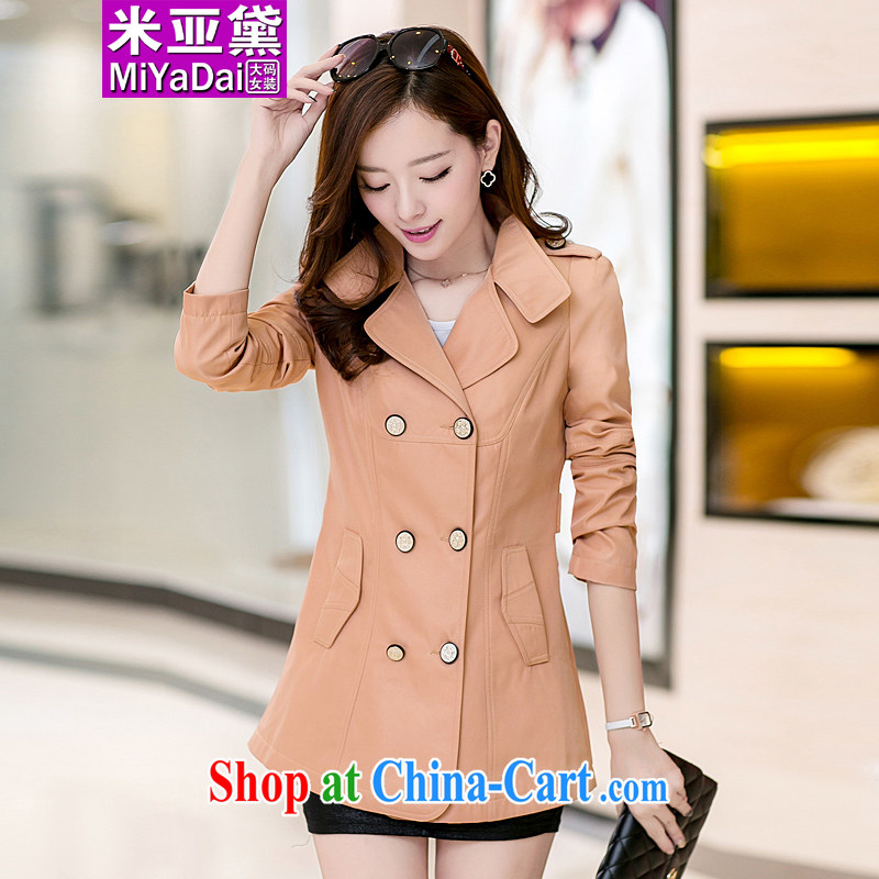 M: Diana, the Code women's clothing, clothing and thick sister spring 2015 new Korean video thin, long, large, wind jacket and indeed 200 Jack army green 3XL (150 - 170 ) jack, the Doi (MIYaDai), online shopping