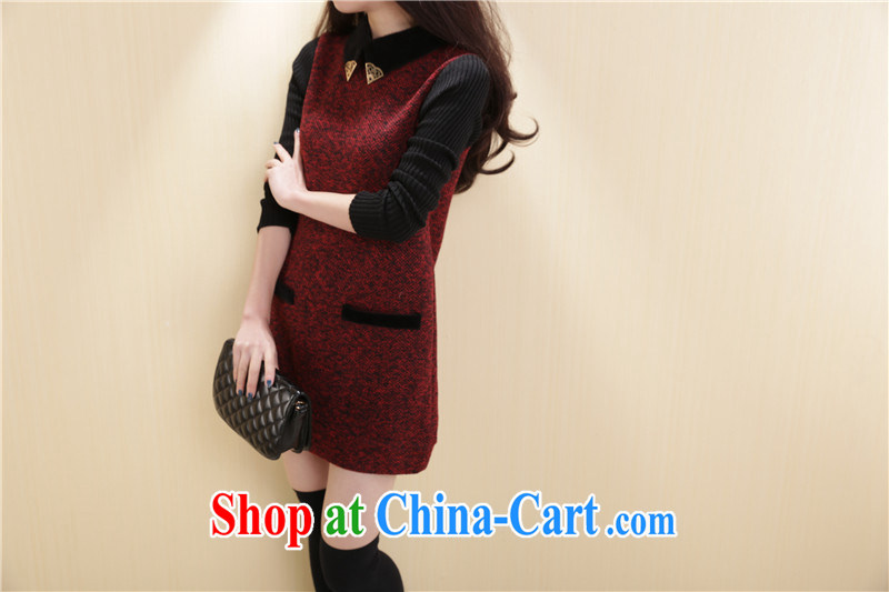 , Mrs Sophie spring 2015 new beauty expertise MM larger women stitching knitted cuffs dresses L 0175 gray XXXXL pictures, price, brand platters! Elections are good character, the national distribution, so why buy now enjoy more preferential! Health