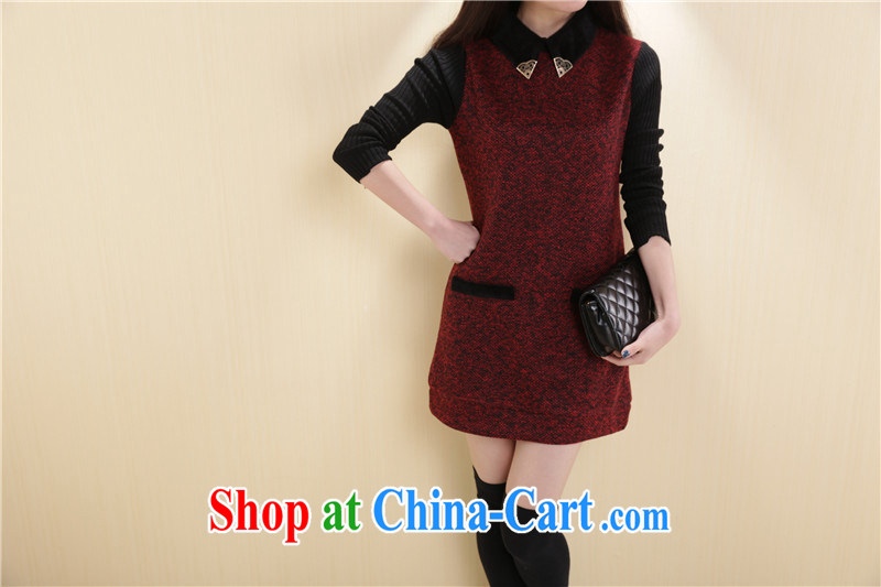 , Mrs Sophie spring 2015 new beauty expertise MM larger women stitching knitted cuffs dresses L 0175 gray XXXXL pictures, price, brand platters! Elections are good character, the national distribution, so why buy now enjoy more preferential! Health