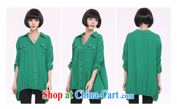 Morning would be 2015 spring new and indeed increased in Europe and America, relaxed beauty and fresh green lapel, long, ladies stylish short-sleeve style green 4 XL (recommendations 165 - 180 jack) pictures, price, brand platters! Elections are good character, the national distribution, so why buy now enjoy more preferential! Health