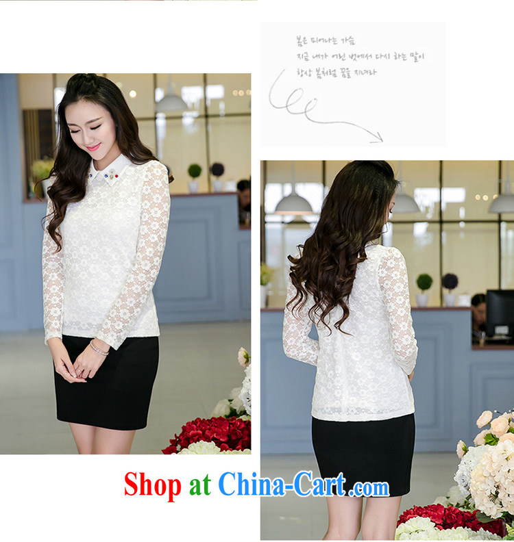 Huan Zhu Ge Ge Ge 2015 spring new Korean version the code female fat, cultivating graphics thin OL temperament female lace T-shirt solid T-shirt V 5026 white 3XL (165 - 180 Jack through) pictures, price, brand platters! Elections are good character, the national distribution, so why buy now enjoy more preferential! Health