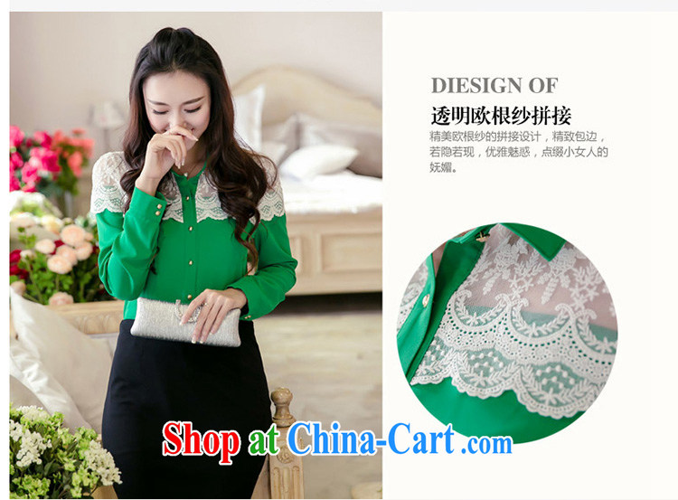 Good luck cracking the Code women 2015 spring new Korean lady lace snow woven into color stitching thick MM graphics thin long-sleeved T-shirt the T-shirt V 5028 green 3 XL (155 - 170 Jack through) pictures, price, brand platters! Elections are good character, the national distribution, so why buy now enjoy more preferential! Health