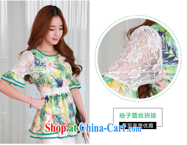 The package mail 2015 spring new resort snow woven shirts lace horn cuff in floral stamp T-shirt beach shirt XL small shirt lady green 4 XL approximately 165 - 180 Jack pictures, price, brand platters! Elections are good character, the national distribution, so why buy now enjoy more preferential! Health