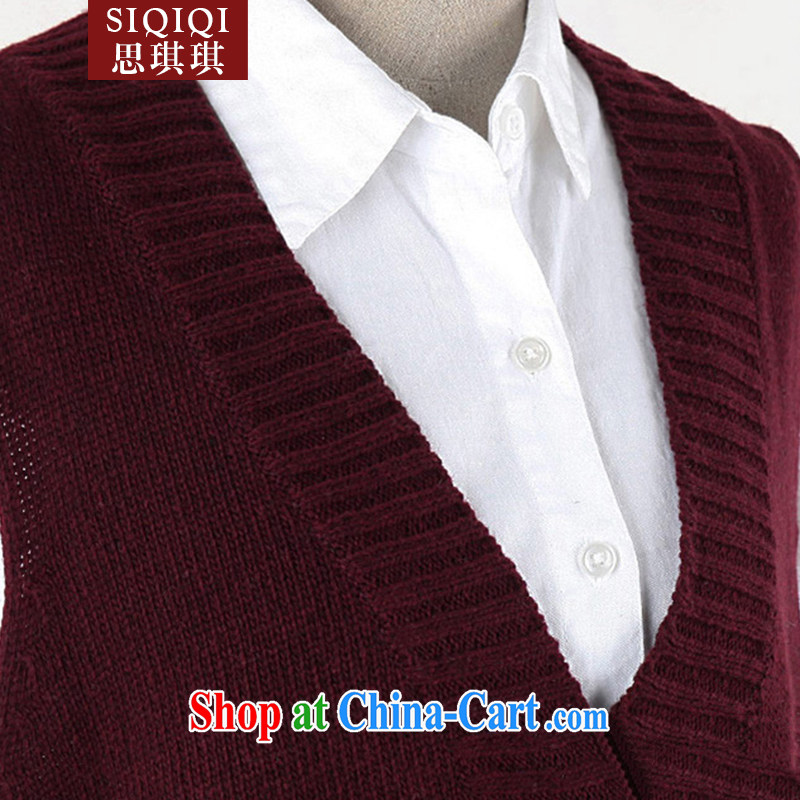 Cisco-gi-gi (SIQIQI) 2015 spring new, long, irregular, with a sleeveless knitted T-shirt Solid Color solid skirt ZZS 1057 wine red 5 XL, Qi Qi (SIQIQI), and, on-line shopping