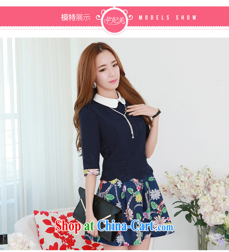 Land is the Yi spring 2015 new Korean version the Code women leave two lapel knocked color stamp stitching elegant graphics thin, thick MM dresses 11,115 blue XXXL pictures, price, brand platters! Elections are good character, the national distribution, so why buy now enjoy more preferential! Health