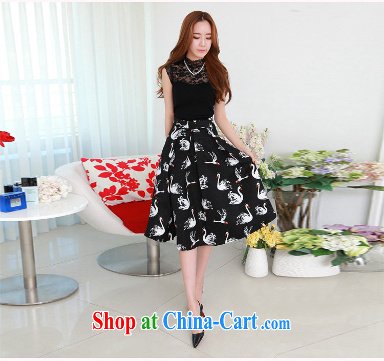 Land is still the Yi 2015 summer new Korean version of the greater code dress stylish Swan stamp elegant large, cultivating graphics thin, long in body, as well as 11,118 black XXXXL pictures, price, brand platters! Elections are good character, the national distribution, so why buy now enjoy more preferential! Health
