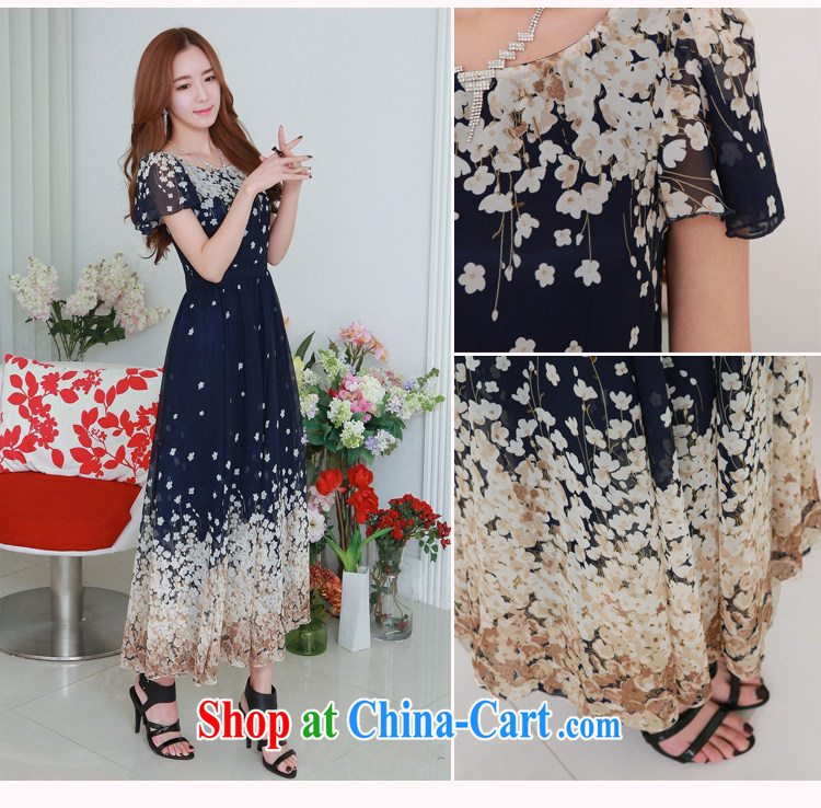 Land is the Yi 2015 summer new Korean version the code female softness snow woven of stamp duty 7M ultra-large long skirt short-sleeved video thin, dresses 98,339 yellow floral XXXL pictures, price, brand platters! Elections are good character, the national distribution, so why buy now enjoy more preferential! Health