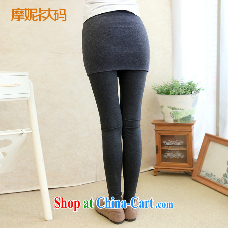 The Code female Korean version 2014 mm thick winter new female stretch video thin leave of two in casual pants solid dark gray children XXXXL, Veronica, and shopping on the Internet