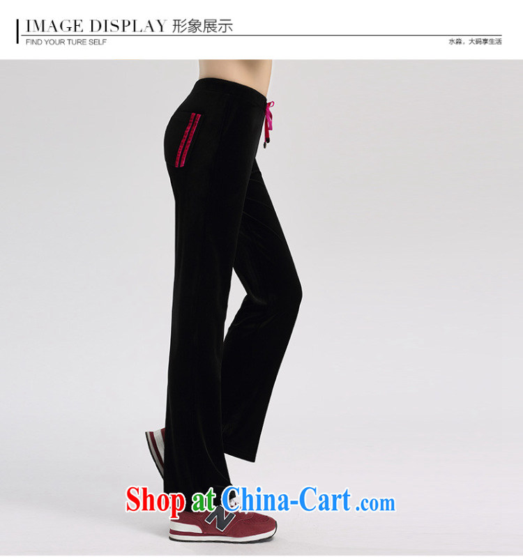 Water of Korean version of the greater code female thick M velvet elastic spring sports pants spring pants S CW 15 4596 carbon black 4XL pictures, price, brand platters! Elections are good character, the national distribution, so why buy now enjoy more preferential! Health