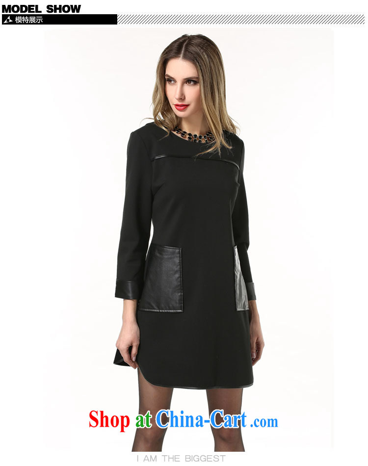 Connie's Dream Original in Europe and indeed the XL female 200 Jack mm thick 2015 spring new Pu leather stitching even long-sleeved clothing skirt s 1863 black XXXXXL pictures, price, brand platters! Elections are good character, the national distribution, so why buy now enjoy more preferential! Health