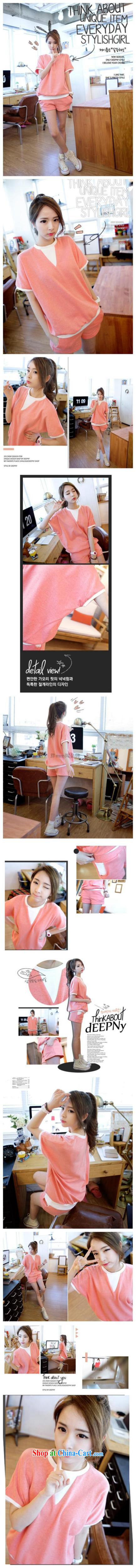 Sport and leisure package girls summer 2014 new Korean version the code short-sleeved sports loose package Women's Shorts Kit female pink XXXL pictures, price, brand platters! Elections are good character, the national distribution, so why buy now enjoy more preferential! Health