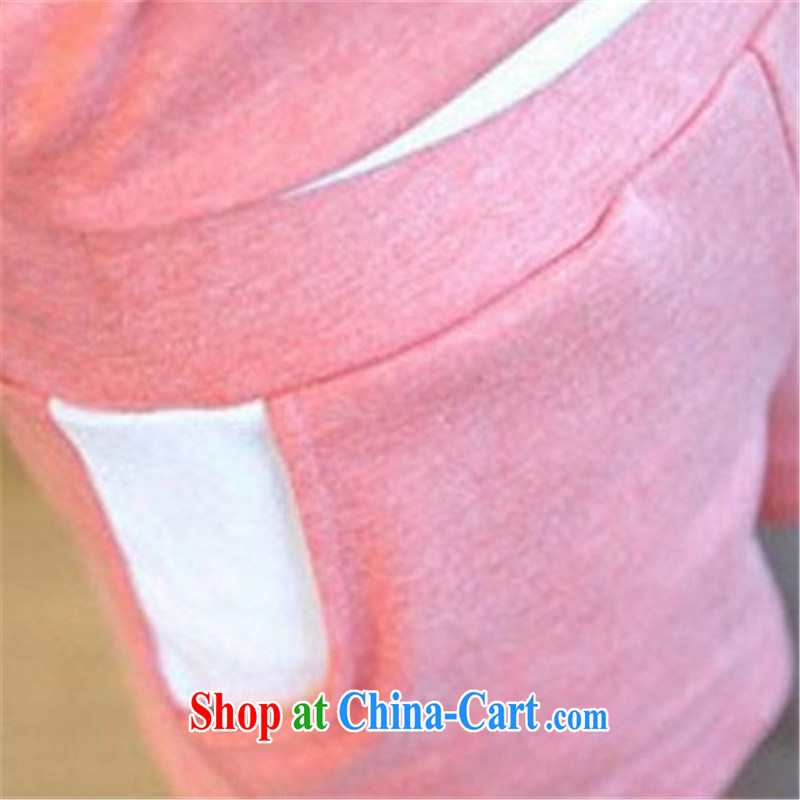Sport and leisure package girls summer 2014 new Korean version the code short-sleeved sports loose package Women's Shorts Kit female pink XXXL, wind-rabbit (FENGCAITU), online shopping