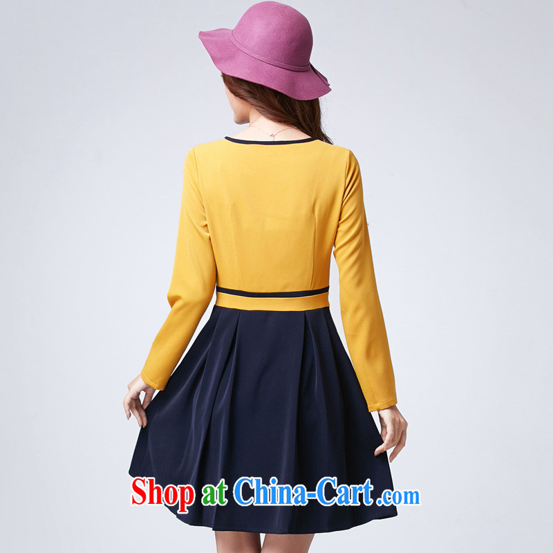 Cross-sectoral expertise provided MM spring new, larger female sweet hit with increased fertilizer, long-sleeved dress of the 2605 royal blue 5 XL, cross-sectoral provision (qisuo), shopping on the Internet