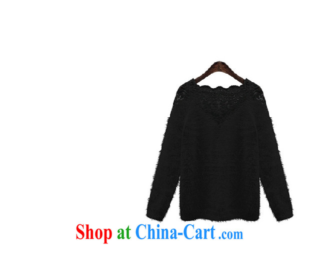 Mine music spring 2015 the new Europe and indeed the XL mm thick beauty lace stitching warm sweater knit-shirt solid black 5018 3 XL pictures, price, brand platters! Elections are good character, the national distribution, so why buy now enjoy more preferential! Health