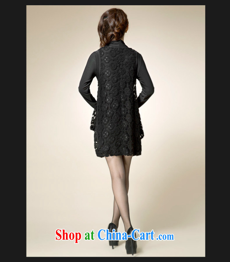 Beauty and the Code women 2015 spring new Korean version stacks for thick mm Openwork leave of two garment A 8029 black 4XL pictures, price, brand platters! Elections are good character, the national distribution, so why buy now enjoy more preferential! Health