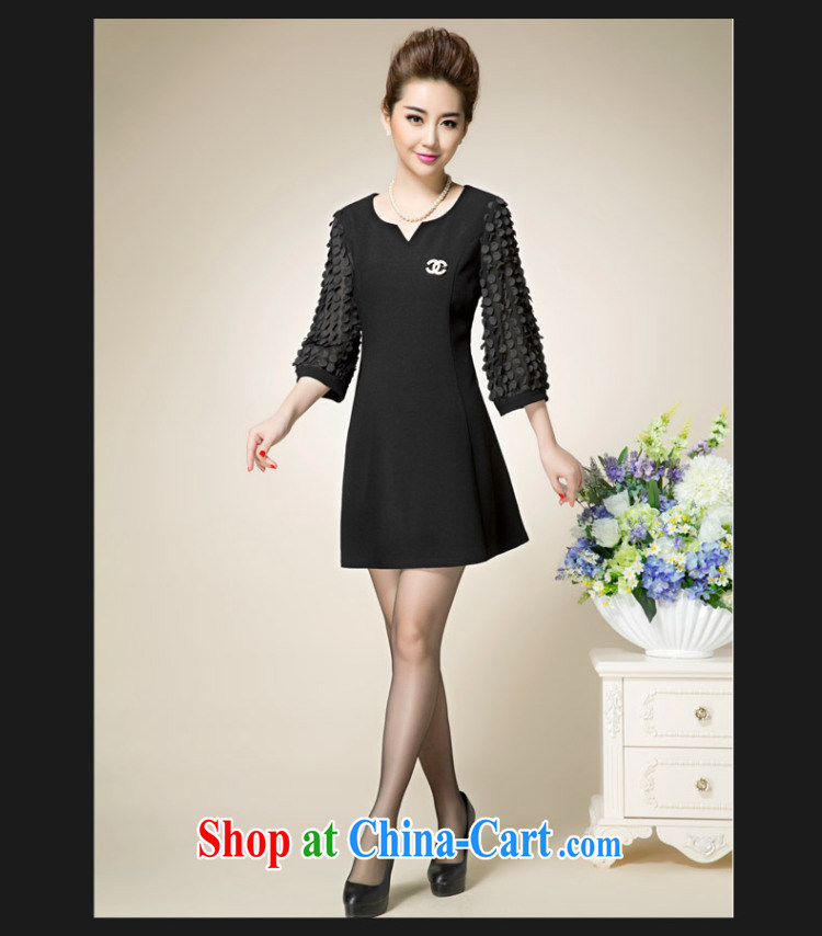 Colorful, larger female 2015 spring new thick mm stylish beauty simple graphics thin dresses C 8023 black 3 XL pictures, price, brand platters! Elections are good character, the national distribution, so why buy now enjoy more preferential! Health