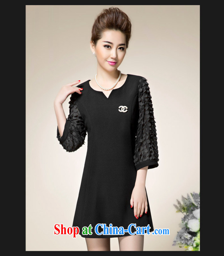 Colorful, larger female 2015 spring new thick mm stylish beauty simple graphics thin dresses C 8023 black 3 XL pictures, price, brand platters! Elections are good character, the national distribution, so why buy now enjoy more preferential! Health