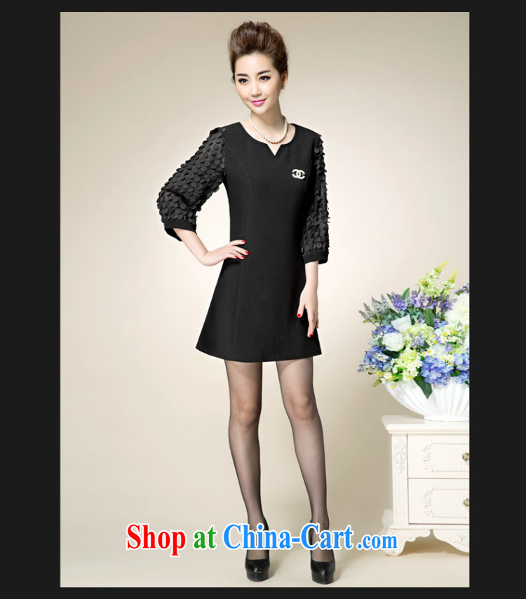 Colorful, larger female 2015 spring new thick mm stylish beauty simple graphics thin dresses C 8023 black 3 XL pictures, price, brand platters! Elections are good character, the national distribution, so why buy now enjoy more preferential! Health