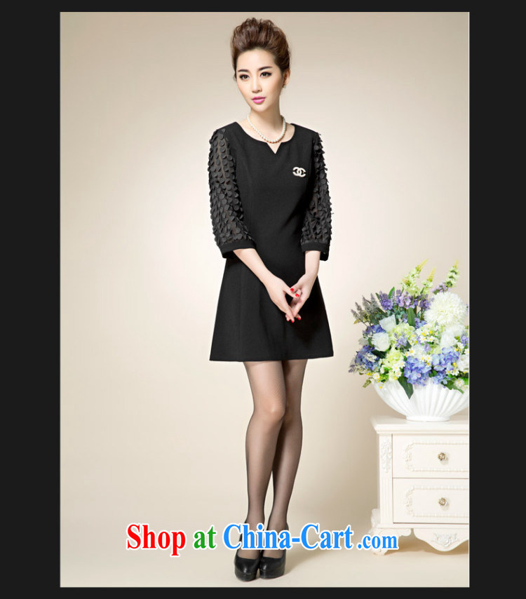 Colorful, larger female 2015 spring new thick mm stylish beauty simple graphics thin dresses C 8023 black 3 XL pictures, price, brand platters! Elections are good character, the national distribution, so why buy now enjoy more preferential! Health