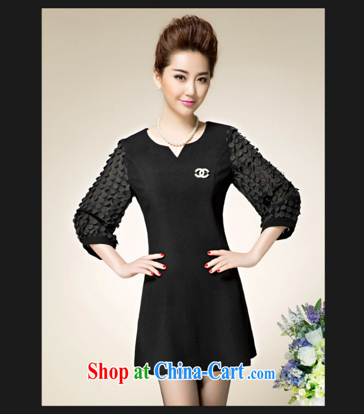 Colorful, larger female 2015 spring new thick mm stylish beauty simple graphics thin dresses C 8023 black 3 XL pictures, price, brand platters! Elections are good character, the national distribution, so why buy now enjoy more preferential! Health