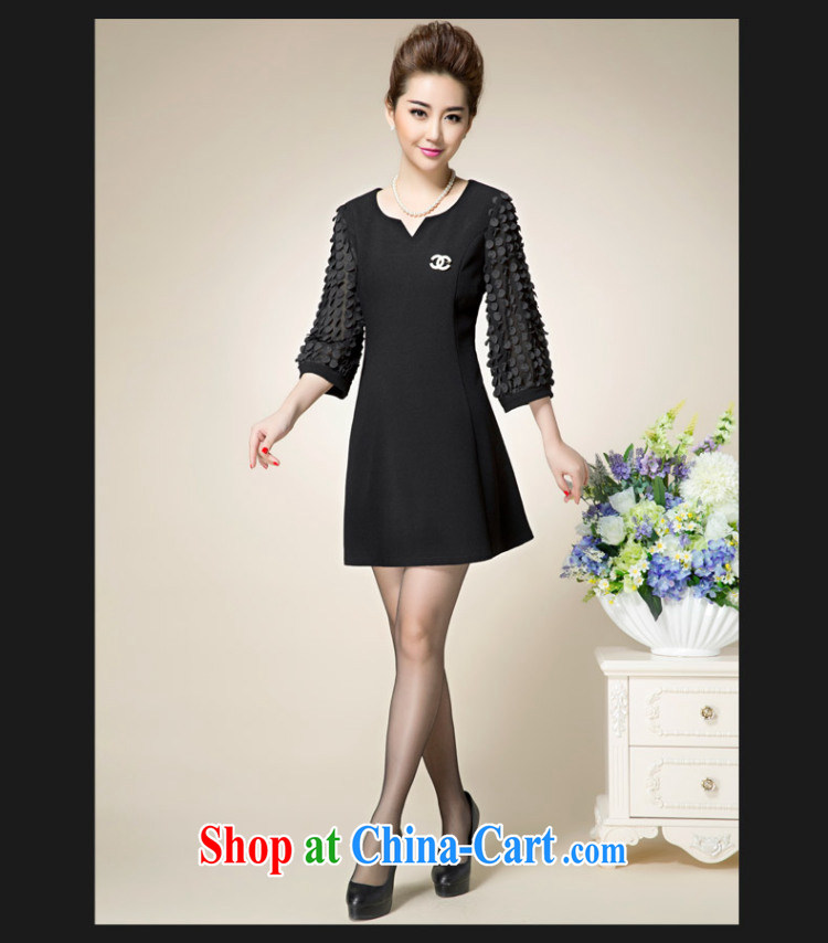 Colorful, larger female 2015 spring new thick mm stylish beauty simple graphics thin dresses C 8023 black 3 XL pictures, price, brand platters! Elections are good character, the national distribution, so why buy now enjoy more preferential! Health