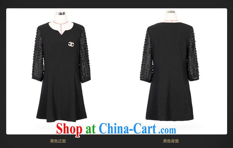 Colorful, larger female 2015 spring new thick mm stylish beauty simple graphics thin dresses C 8023 black 3 XL pictures, price, brand platters! Elections are good character, the national distribution, so why buy now enjoy more preferential! Health