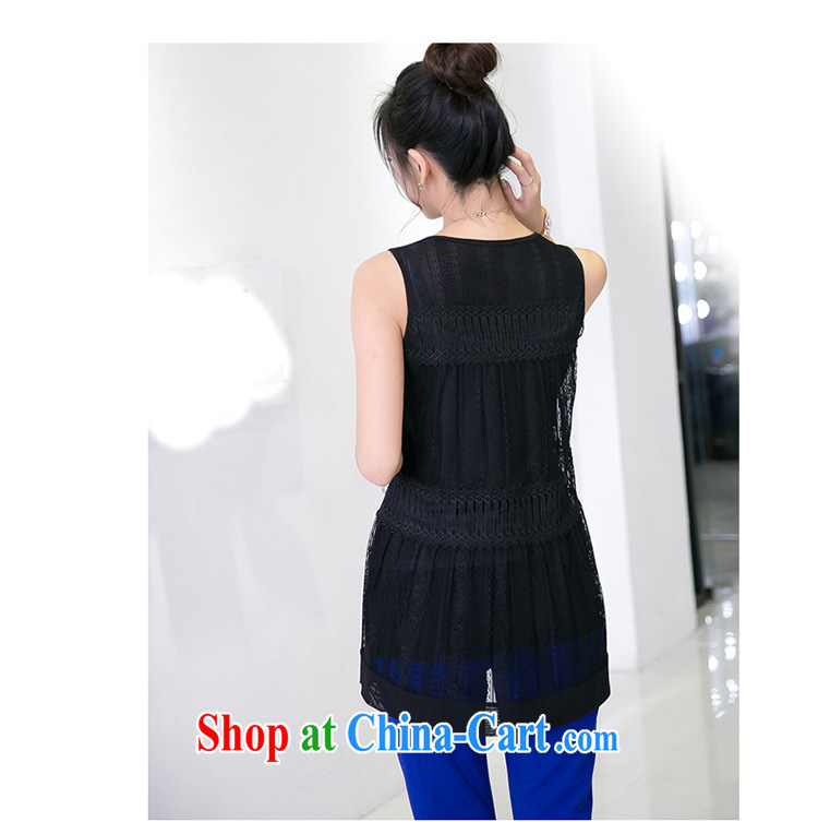 Ryan and the United States concluded 2015 spring new XL girls with fine vertical stripes lace small vest, long straps shirt V 5032 black XXXXL pictures, price, brand platters! Elections are good character, the national distribution, so why buy now enjoy more preferential! Health