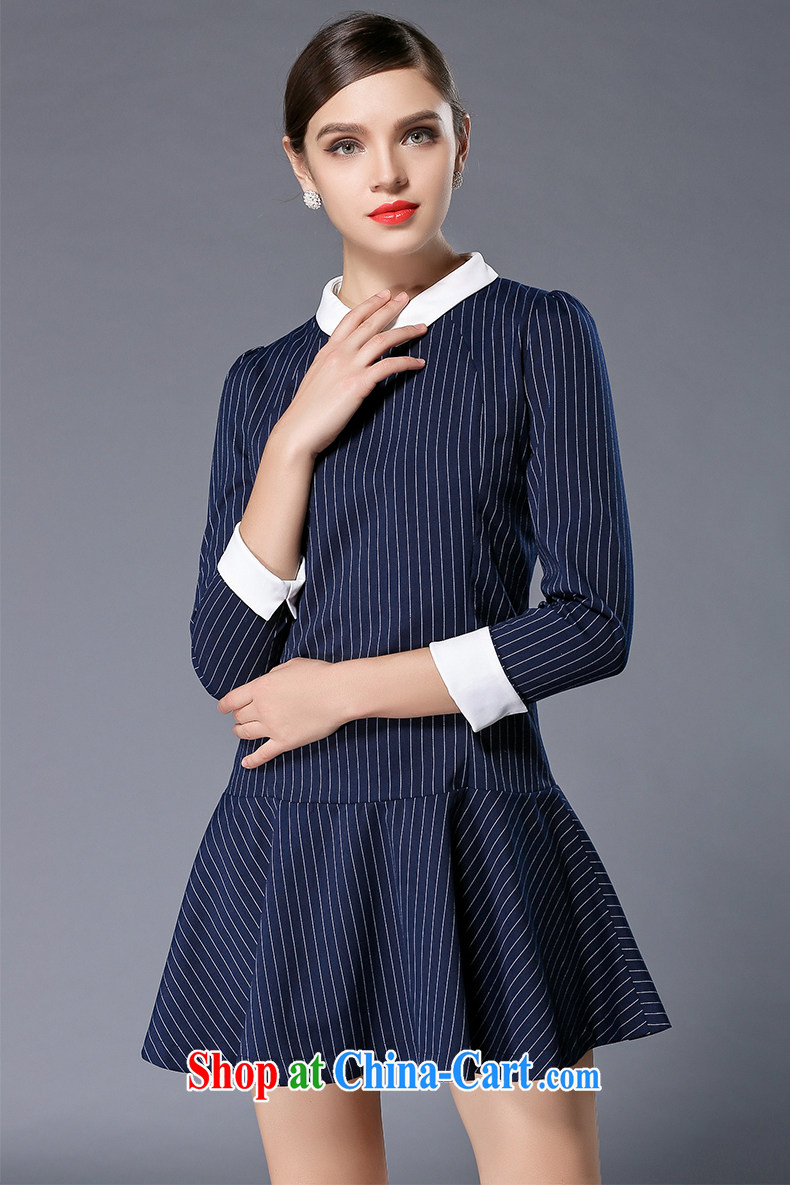 The silk, honey XL girls thick MM graphics thin 2015 spring roll collar striped dress ZZ 3325 Map Color XL (121 jack - 135 Jack through) pictures, price, brand platters! Elections are good character, the national distribution, so why buy now enjoy more preferential! Health