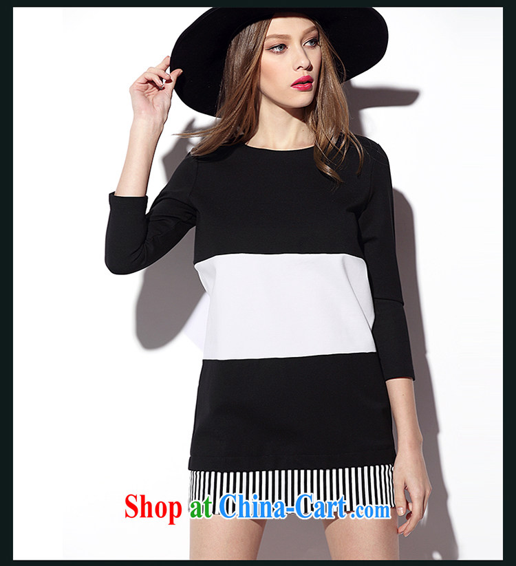 Mephidross economy honey, spring 2015 the new, larger female elegant style graphics thin streaks knocked Color cotton long-sleeved dress 2016 black-and-white streaks the code 4 XL pictures, price, brand platters! Elections are good character, the national distribution, so why buy now enjoy more preferential! Health