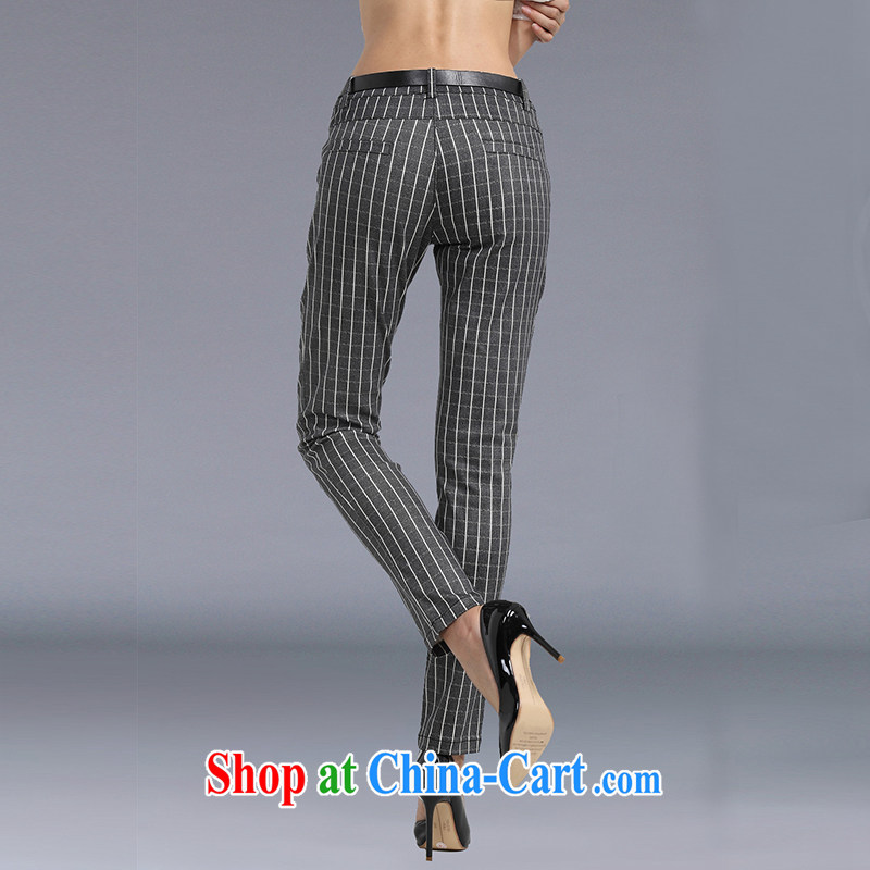 EKDI King, female fat MM graphics thin 2015 spring decor, stripes pants ZZ 3312 Map Color 4 XL (161 jack - 175 jack wear) clothing, express (ekdi), online shopping