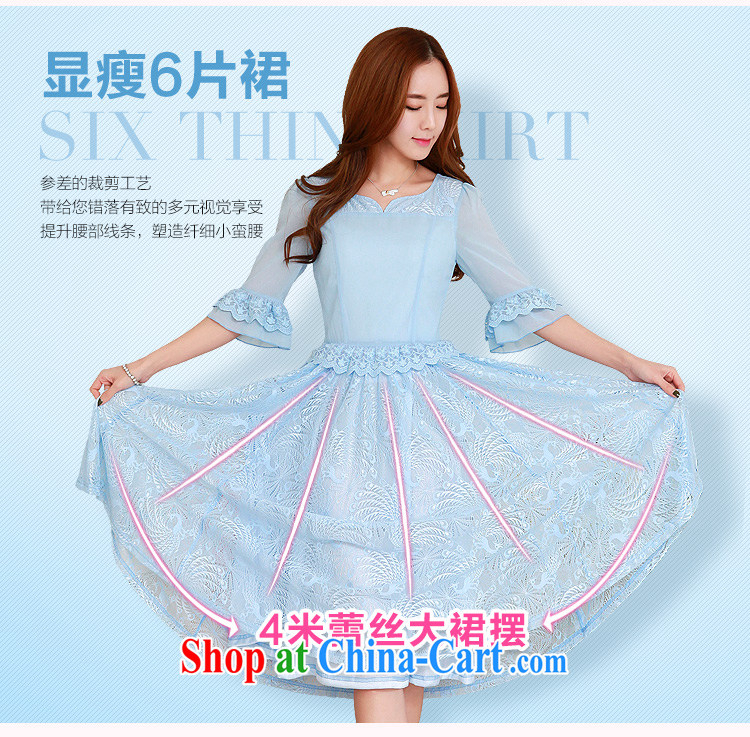The delivery package mail -- 2015 new elegant goddess aura OL horn, cuff dress XL beauty in OL long skirt dress skirt blue 4 XL 165 - 180 Jack pictures, price, brand platters! Elections are good character, the national distribution, so why buy now enjoy more preferential! Health