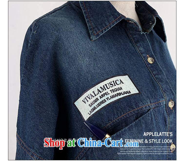 3 road rock 2015 New Spring and Autumn and the United States and Europe, a large chest of King Size, female cowboy jacket coat S 2333 #cowboys blue lapel 5 XL pictures, price, brand platters! Elections are good character, the national distribution, so why buy now enjoy more preferential! Health