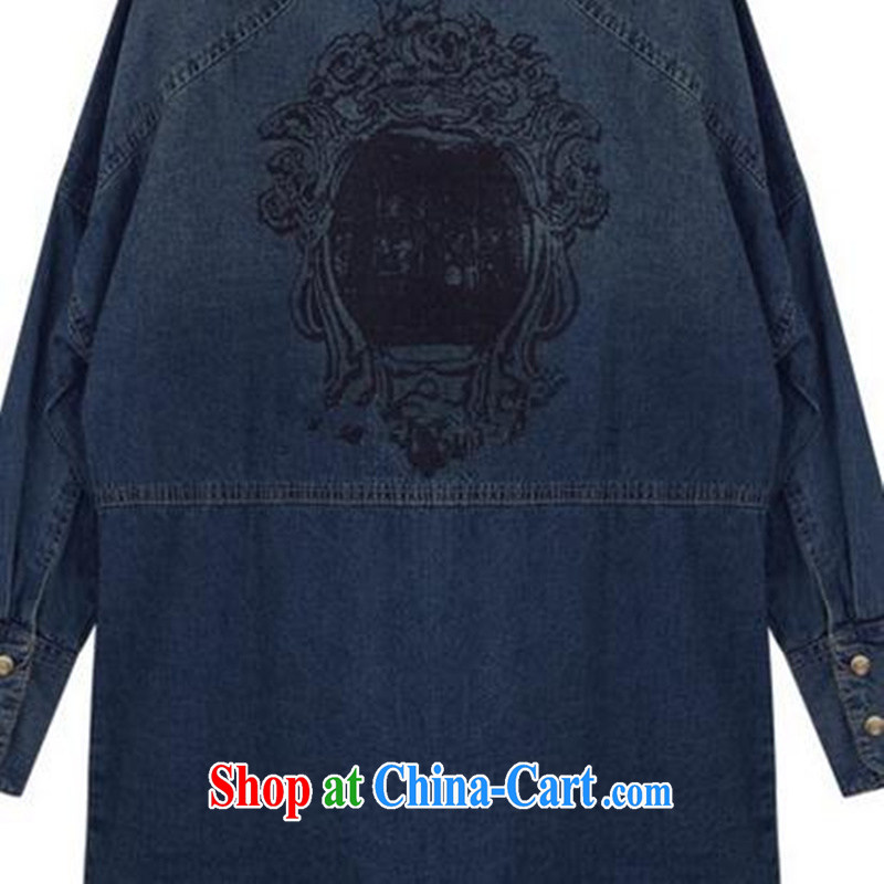 3 road rock 2015 New Spring and Autumn and the United States and Europe, ultra-large chest of King Size, ladies denim jacket coat S 2333 #cowboys blue lapel XL 5, 3, rock, shopping on the Internet