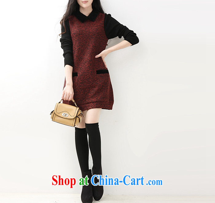 Poetry, women 2015 spring new, large, Knitted cuffs stitching skirts lapel thick beauty graphics thin solid-skirt 9218 gray M pictures, price, brand platters! Elections are good character, the national distribution, so why buy now enjoy more preferential! Health