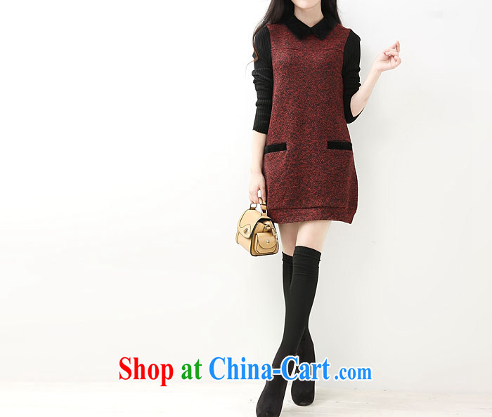 Poetry, women 2015 spring new, large, Knitted cuffs stitching skirts lapel thick beauty graphics thin solid-skirt 9218 gray M pictures, price, brand platters! Elections are good character, the national distribution, so why buy now enjoy more preferential! Health