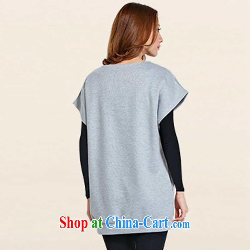In short light dresses 2015 new king, Female M - 4 XL short-sleeved dress two-piece thick girls with graphics thin, summer 1182 light gray XL, shallow, and shopping on the Internet