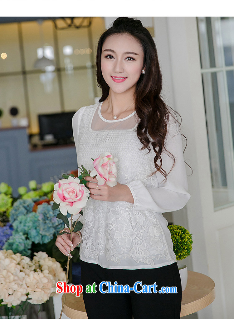 Huan Zhu Ge Ge Ge 2015 spring new, larger female lace stitching the root yarn thick MM cultivating graphics thin bubble sleeve T-shirts solid T-shirt V 5023 white 3XL (165 - 180 ) jack pictures, price, brand platters! Elections are good character, the national distribution, so why buy now enjoy more preferential! Health