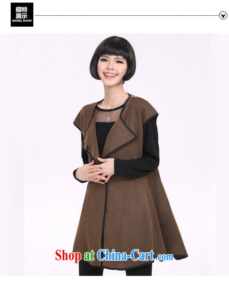 Kai Ting Connie 2015 spring new stylish thick MM Korean version 100 to ground short-sleeved loose coat large code female brown 5 XL for weight 190 - 210 Jack pictures, price, brand platters! Elections are good character, the national distribution, so why buy now enjoy more preferential! Health