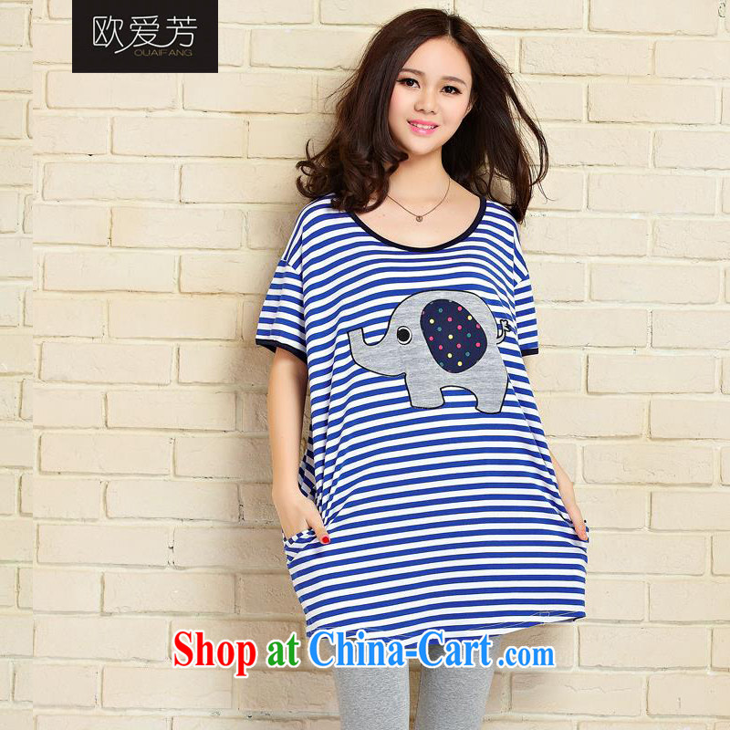 The Love, summer 2015 new Korean version loose the code T pension multi-color stripe color, code, the love-fang, shopping on the Internet