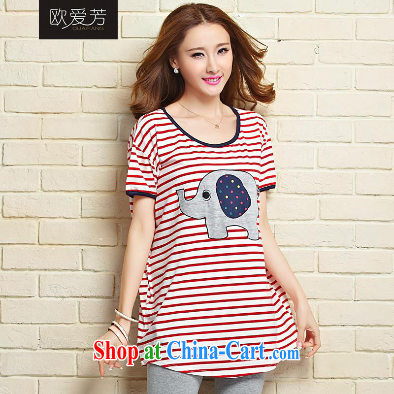 The Love, summer 2015 new Korean version loose the code T pension multi-color stripe color, code, the love-fang, shopping on the Internet