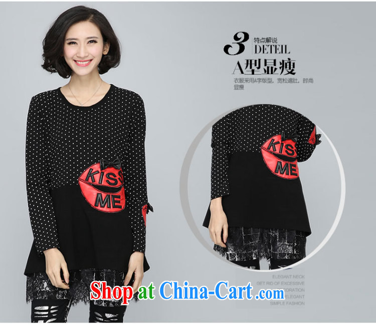 2015 spring mm thick lace small shirts and indeed XL female graphics thin winter clothes long, thick sister solid shirt thick mm and indeed intensify, solid black shirt XXXXL pictures, price, brand platters! Elections are good character, the national distribution, so why buy now enjoy more preferential! Health