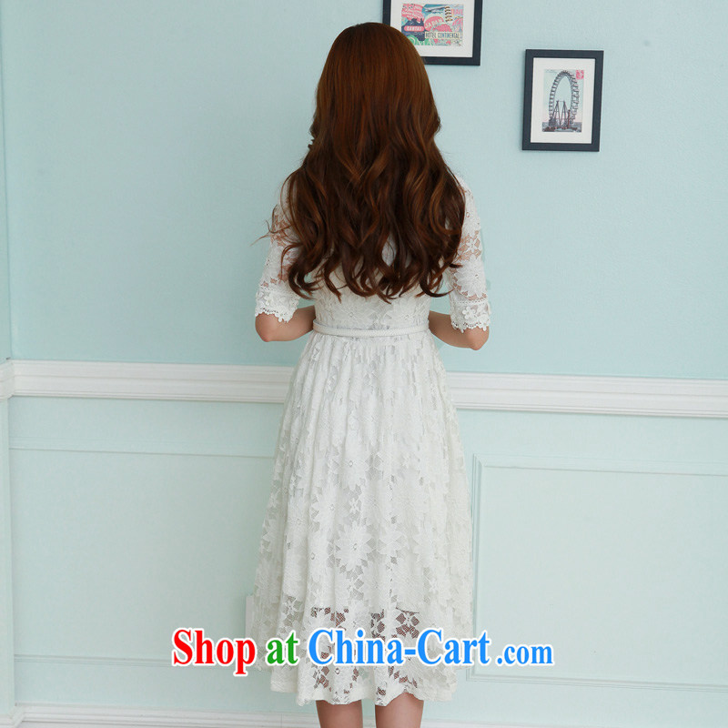 Constitution, spring 2015 new stylish two-piece thick, increase female only lace beauty charm, long dresses on her sister, cuff straps skirt white 3XL 145 - 160 jack, constitution, and, shopping on the Internet