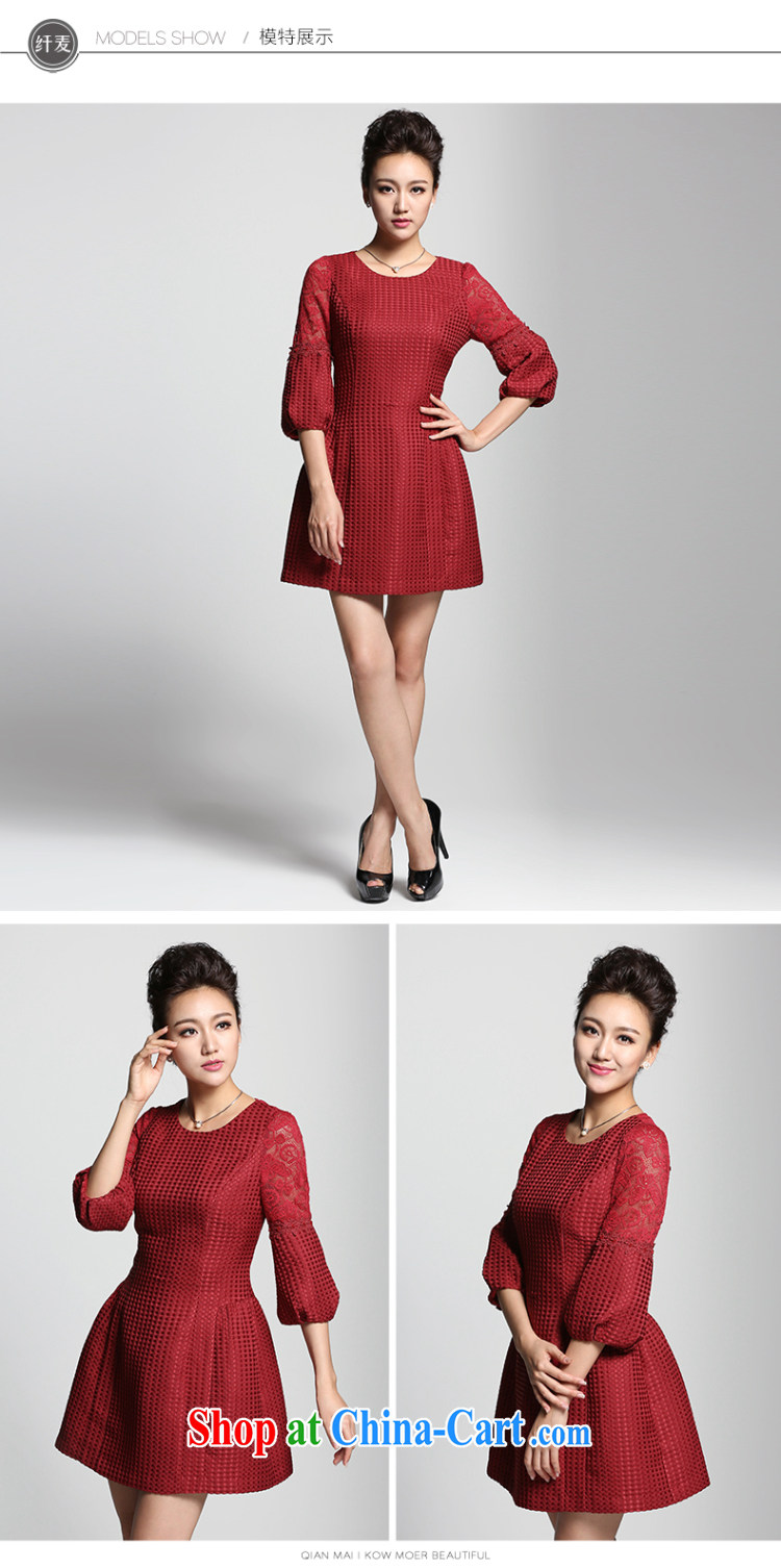 The Mak larger women 2015 spring new thick mm stylish sweet elegant lace dress 951102970 red 4 XL pictures, price, brand platters! Elections are good character, the national distribution, so why buy now enjoy more preferential! Health