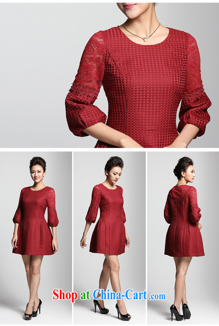 The Mak larger women 2015 spring new thick mm stylish sweet elegant lace dress 951102970 red 4 XL pictures, price, brand platters! Elections are good character, the national distribution, so why buy now enjoy more preferential! Health