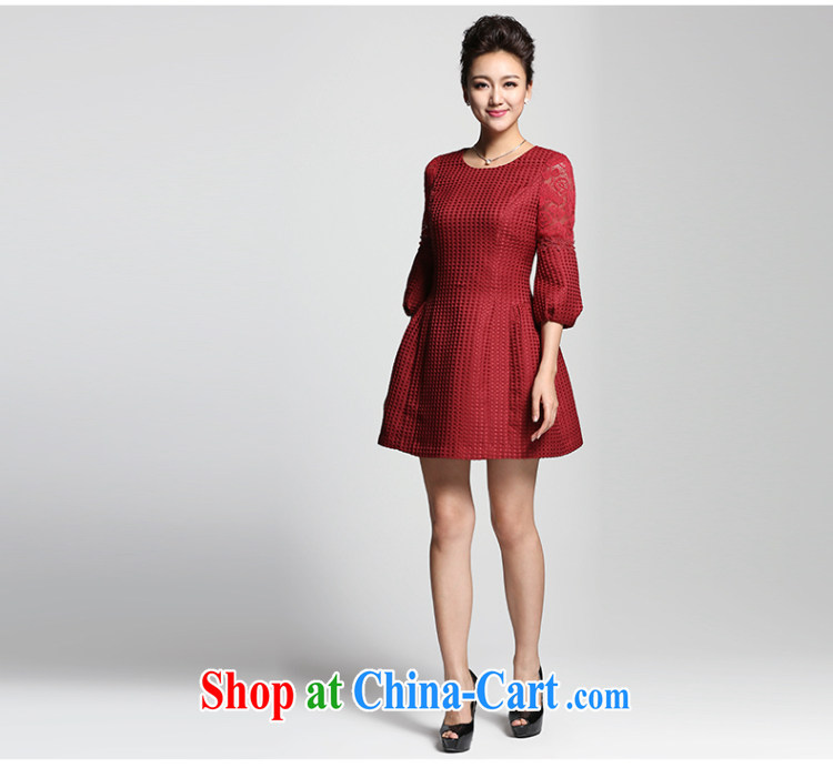 The Mak larger women 2015 spring new thick mm stylish sweet elegant lace dress 951102970 red 4 XL pictures, price, brand platters! Elections are good character, the national distribution, so why buy now enjoy more preferential! Health